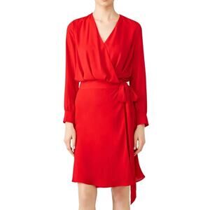 Fame & Partners Red Rosemary Wrap Dress 0